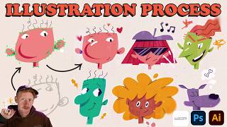 Illustrating Characters from Nickelodeon's Doug in Adobe Illustrator and Photoshop - Full Process