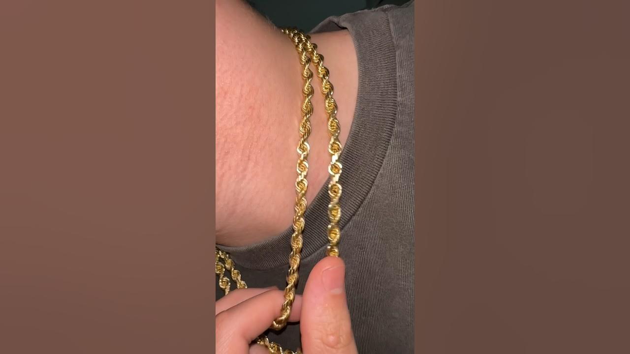 6mm & 6.5mm stack Hawaii Rope Chains 14k Diamond Cut YouTube