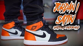 AIR JORDAN 1 SATIN SHATTERED BACKBOARD REVIEW AND ON FOOT !!!