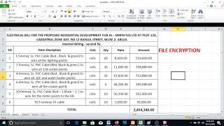 File Encryption in excel spreadsheet