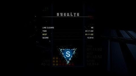 Tetris® Effect - 40L Sprint - 1:11.02