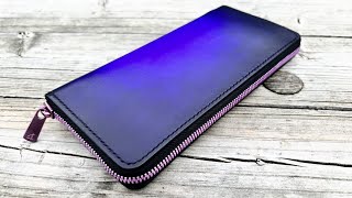 Making / Purple Metal Zipper Wallet