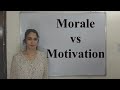 Morale vs motivation