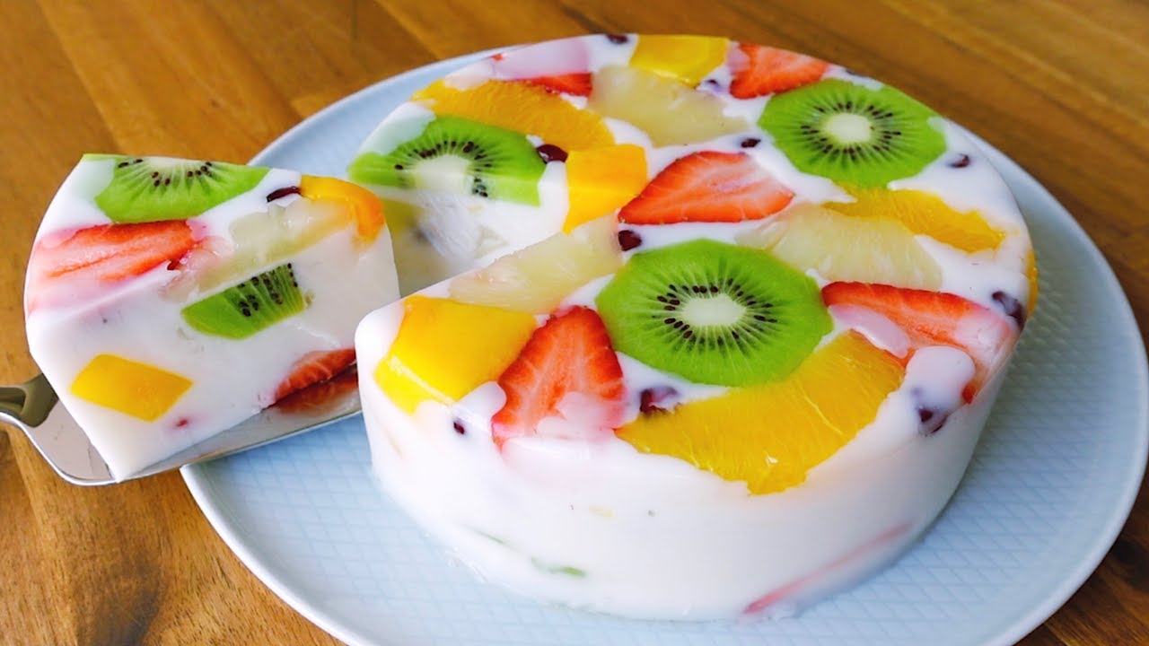 How to make Agar Jelly Fruit Cake Recipe