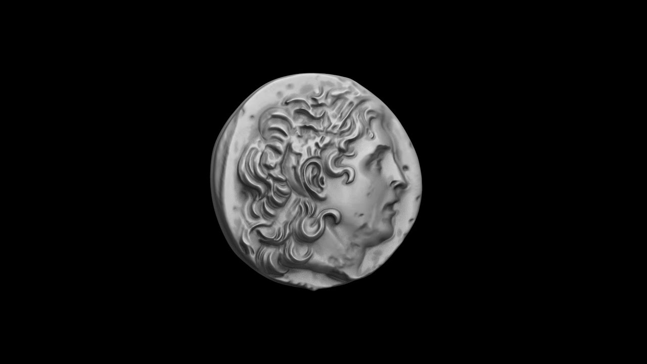 Tetradrachm Lysimachos IV BC - coin 3d reconstitution