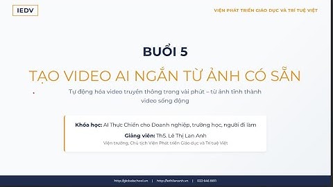 BUỔI 5: TẠO VIDEO AI NGẮN TỪ ẢNH CÓ SẴN (Meta AI) Tự động hóa video trong 3 phút