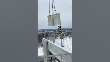 Architectural precast installation on Carling Ave.