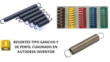¿Cómo hacer un RESORTE TIPO GANCHO en Autodesk Inventor?. Tutorial para principiantes 2024. Parte II