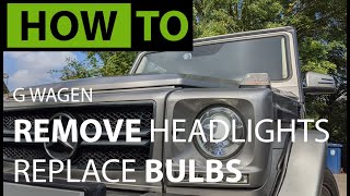 HOW TO Replace G Wagon W463 Headlight Bulbs & Remove Headlights