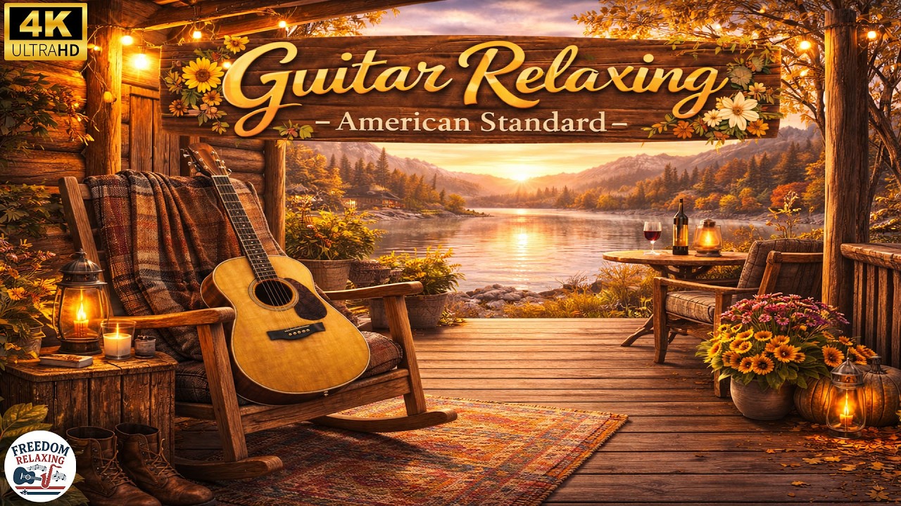 Guitar Sounds Very Authentic & Sightseeing Nature 4K Heal Your Mind - Classical Instrumental Guitar