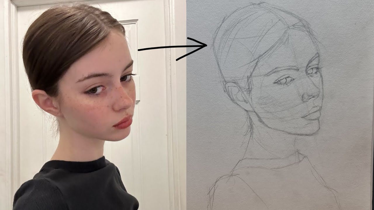 How to draw a portrait using loomis method - YouTube