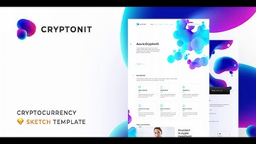 Cryptonit - Digital Currency, ICO, Cryptocurrency Blog and Magazine, Finance Sketch Template |