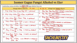 FULL ‼️Menentukan Isomer Gugus Fungsi C4H10O dan C5H12O sebagai Alkohol dan Eter