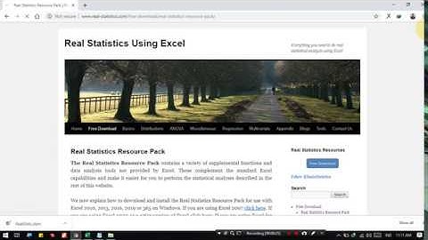 How to Install Plugin RealStatistics in Excel