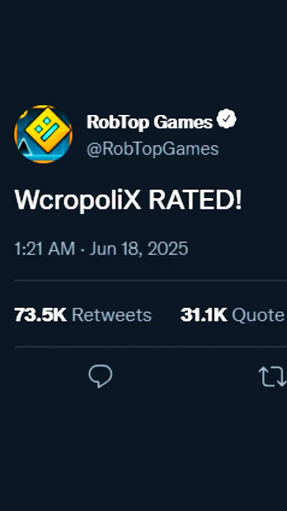 WcropoliX Got RATED! (Geometry Dash)