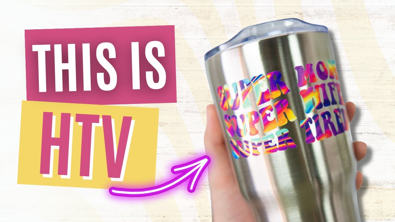 How to Make Dishwasher safe Decals with Glitter HTV! Using HTV Anything  from TRW 