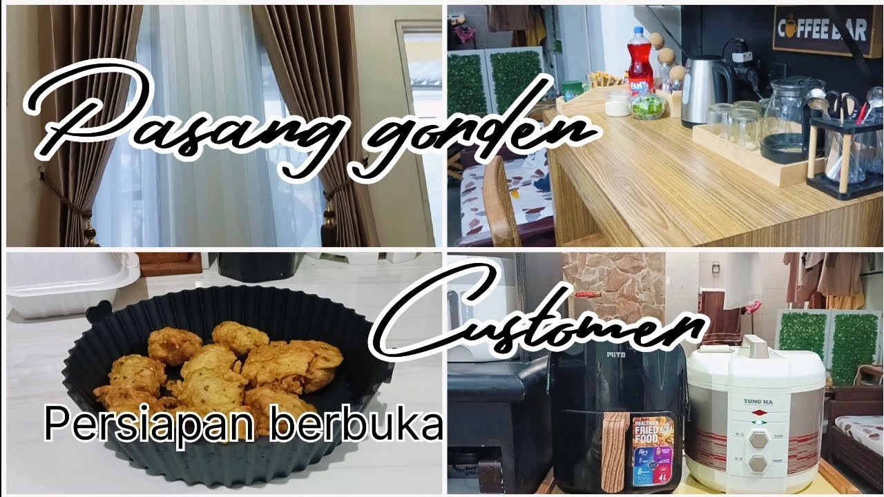 Pasang gorden‼️Persiapan menu buka puasa 