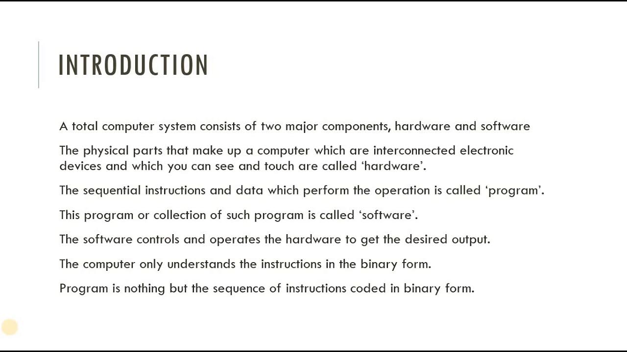 3_1_Introduction to the basic Computer - YouTube