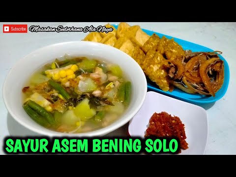 Resep Sayur Asem Bening Solo
