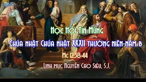 Học hỏi Tin Mừng Chúa Nhật XXXII Thường niên năm B