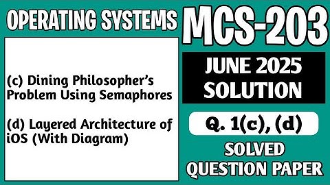 P3- 1(c), (d) | MCS203 June 25 Solution | MCS 203 Solved Question Paper | MCS203 Important Questions