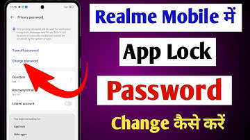 how to change app lock password  realme mobile/realme mobile me app lock password change kaise kare