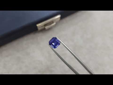 Vivid blue natural tanzanite in octagon cut 2.24 ct, Tanzania Video  № 2