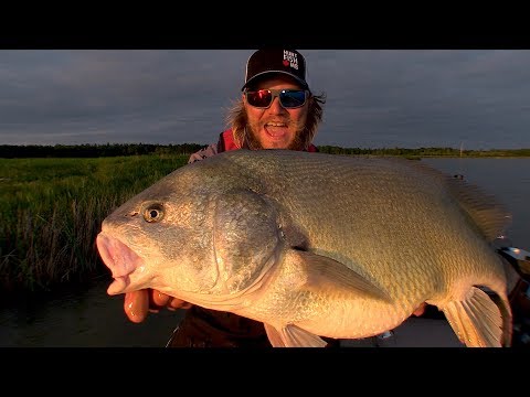 barn-door-drum-fishing---waterhen-river,-manitoba