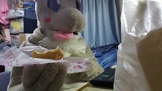 食べ過ぎ注意！　Eat too much attention（着ぐるみ動画）