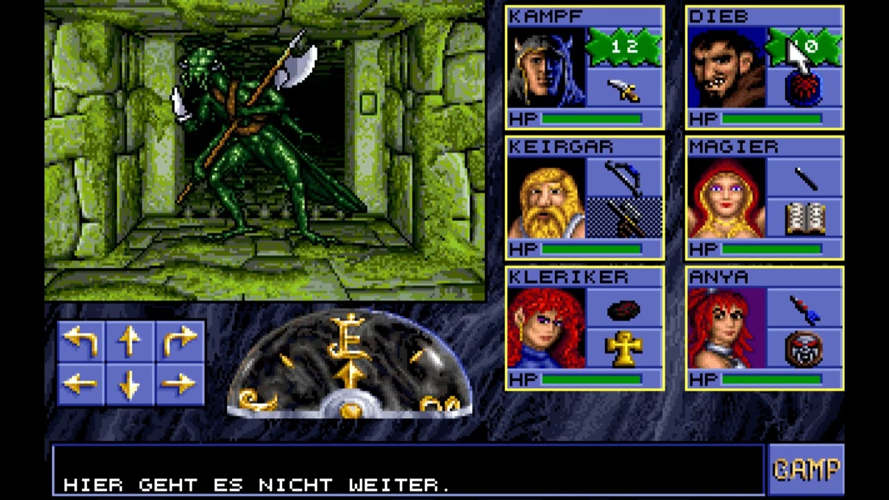 Eye of the Beholder Level 10 & Special Quest Extraaufgabe Gameplay deutsch PC DOS