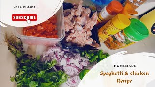 PREPARE DINNER WITH ME || SPAGHETTI & CHICKEN 😋😋HOMEMADE RECIPE(Easy & Budget-Friendly)