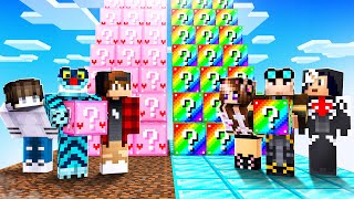 Download Lagu SALGO LA SCALA INFINITA DI LUCKY BLOCK CONTRO I MIEI AMICI SU MINECRAFT!! MP3