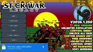 Stick War Legacy 2 Mod APK 2026 | Unlimited Gems, Money & Max Units Gameplay! screenshot 4