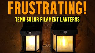 Perplexing Temu solar filament lights