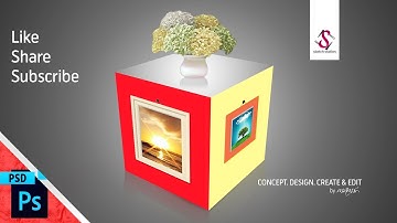 How to Make 3d Cube and Set photo Frame in Photoshop | Sketch Station