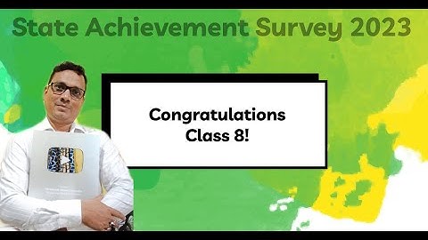 State Achievement Survey 2023 Question Answer Set 1 Class 8
