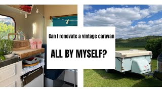 Full time Mum trying to convert a folding camper // folding caravan renovation into tiny home by Camping and cooking family 576 views 1 year ago 14 minutes, 45 seconds