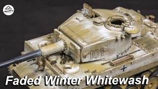 1/35 Tiger I Mid Production from Trumpeter - Pt 1: Painting - Faded Winter Whitewash - WW2 diorama