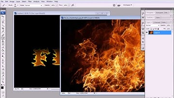 Realistic Fire Effect Photoshop tutorial cs3 cs4