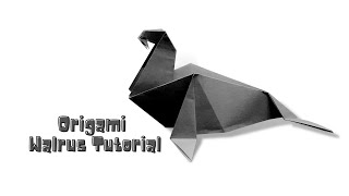 Easy Origami Walrus Tutorial- Easy origami for beginners- easy paper craft for kids- Origami Animal