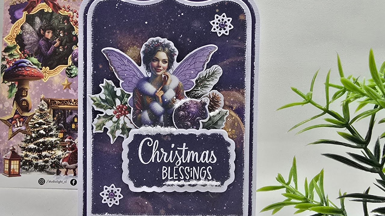 Easy card with SL-ES-CD1016 from Studiolight's fairy christmas ...