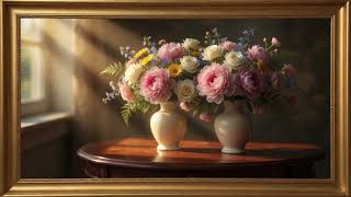 Elegant Floral Still Life 🌸 Soft Morning Light | Relaxing TV Art (3 Hours HD)  screenshot 3