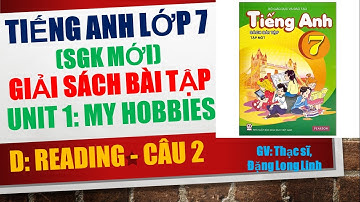Tiếng Anh lớp 7 (SGK mới) - Giải SBT - Unit 1: My hobbies - D: Reading - Câu 2