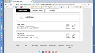 Creating Classes & Student Accounts Big Ideas