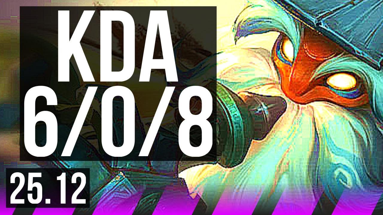 BARD & Zeri vs TEEMO & Lux (SUP) | 6/0/8, Dominating | EUW Diamond | 25.12