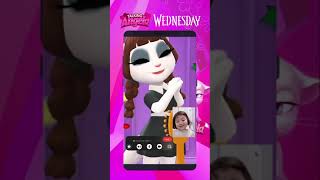 Incoming call from My talking angela in a Wednesday addams outfits screenshot 5