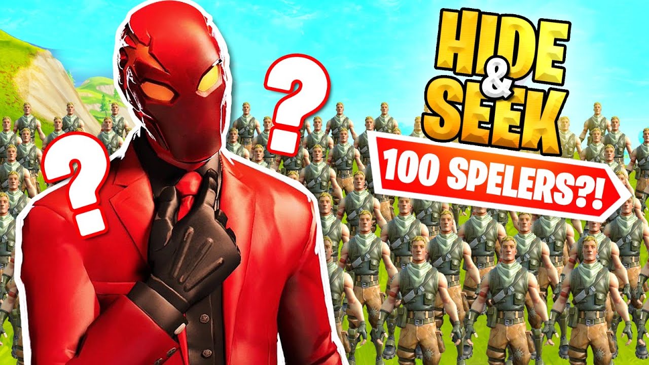 VERSTOPPERTJE MET 100 SPELERS😵 (Fortnite Hide and Seek)