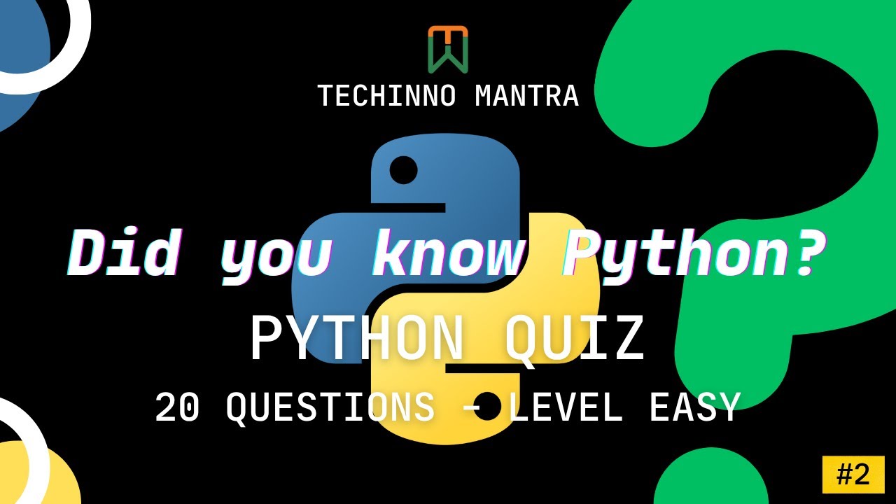 How Much Do You Know About Python? General Knowledge Quiz Easy #2 - YouTube