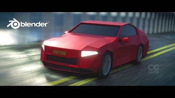 Blender 2.9 | Low Poly Car Animation Eevee and Breakdown | CG Guru