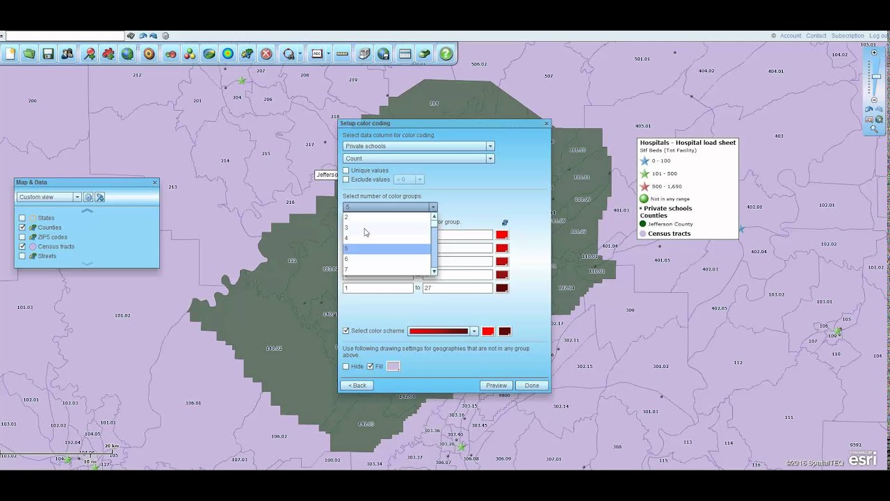 How to Highlight One County with Census Tracts - Map Business Online